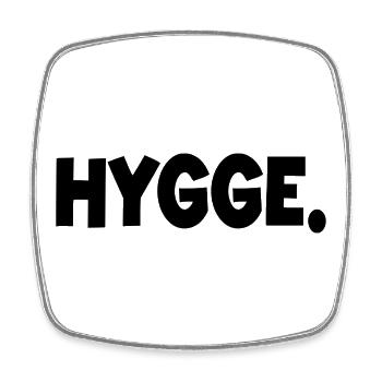 Hygge - Viereckiger Kühlschrankmagnet - Weiß - Vorne