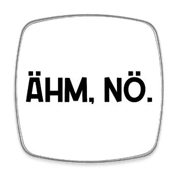 Euh, non, déclaration sur des expressions drôles - Magnet carré - blanc - Devant