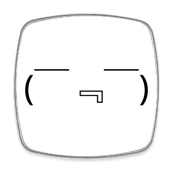 Hungry Emote ( ̄『 ̄) Drooling Kaomoji - Square fridge magnet - white - Front