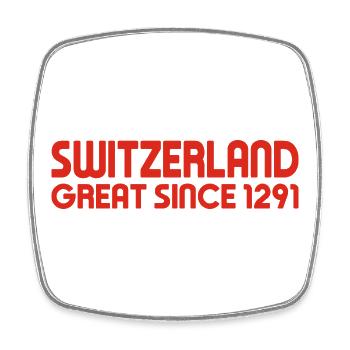 Suisse - Grande depuis 1291 - Schweiz - Schwiiz - Magnet carré - blanc - Devant