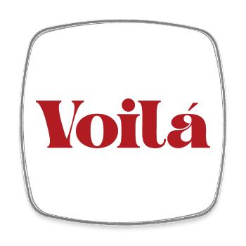 Voila - Square fridge magnet - white - Front