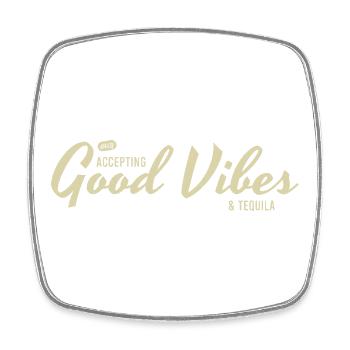 Vibes - Viereckiger Kühlschrankmagnet - Weiß - Vorne