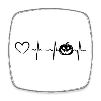 Halloween Pumpkin Halloween Heartbeat Heart Pumpki - Square fridge magnet - white - Front