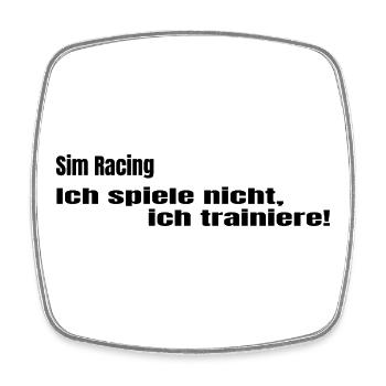 Ich spiele nicht ich trainiere - Viereckiger Kühlschrankmagnet - Weiß - Vorne