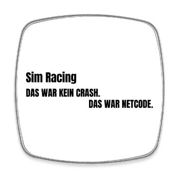 Das war kein Crash das war Netcode - Viereckiger Kühlschrankmagnet - Weiß - Vorne