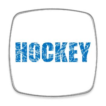 Hockey Eishockey - Viereckiger Kühlschrankmagnet - Weiß - Vorne