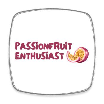 Passionsfrucht Enthusiast - Viereckiger Kühlschrankmagnet - Weiß - Vorne