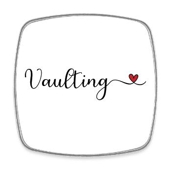Vaulting Heart - Viereckiger Kühlschrankmagnet - Weiß - Vorne