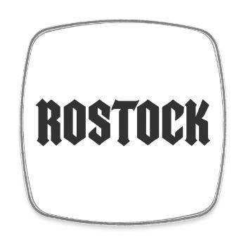 Rostock  - Viereckiger Kühlschrankmagnet - Weiß - Vorne