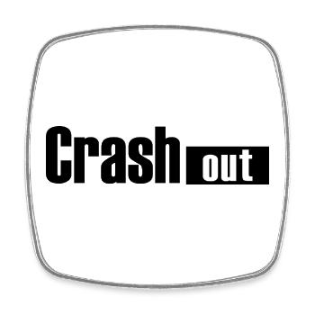 Crashout - Square fridge magnet - white - Front