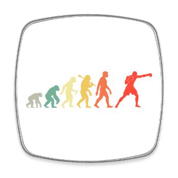 Retro Boxing Evolution Graphique Hommes Boxe Garçons - Magnet carré - blanc - Devant