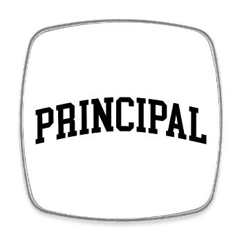 Principal of the Minimalist School - Square fridge magnet - white - Front