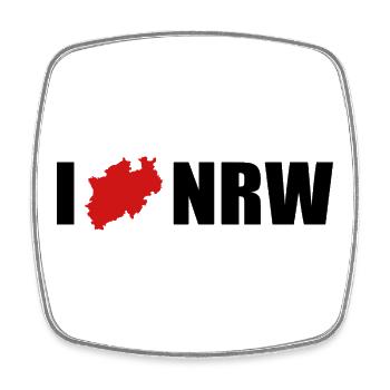 I love NRW North Rhine-Westphalia - Square fridge magnet - white - Front