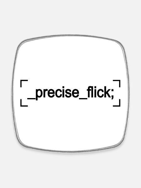 precise flick - Viereckiger Kühlschrankmagnet - Weiß
