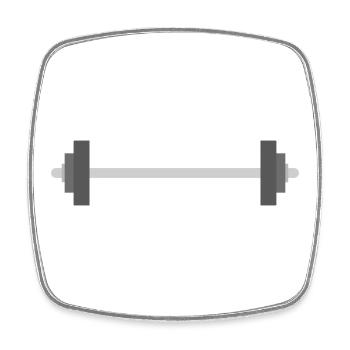 Gym-Gewichte - Viereckiger Kühlschrankmagnet - Weiß - Vorne