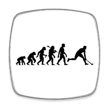Feldhockey Evolution Für Hockey Spieler Sport - Viereckiger Kühlschrankmagnet - Weiß - Vorne