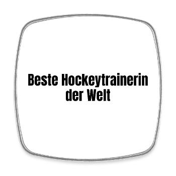 Beste Hockeytrainerin der Welt Hockey Geschenk - Viereckiger Kühlschrankmagnet - Weiß - Vorne