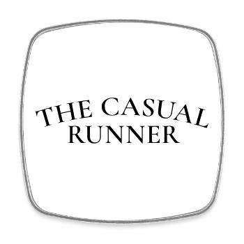 Der Casual Runner – Laufclub-Ästhetik - Viereckiger Kühlschrankmagnet - Weiß - Vorne