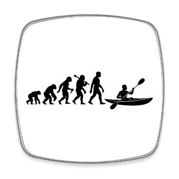 Kajak Evolution Kajakfahrer Für Wassersport Fans - Viereckiger Kühlschrankmagnet - Weiß - Vorne