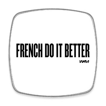 french do it better - Viereckiger Kühlschrankmagnet - Weiß - Vorne