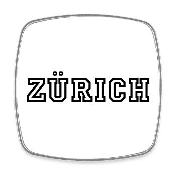 Zürich - Viereckiger Kühlschrankmagnet - Weiß - Vorne