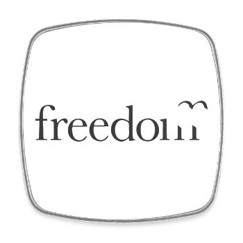 Freedom - Viereckiger Kühlschrankmagnet - Weiß - Vorne