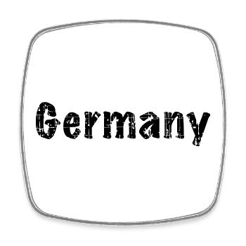 Germany - Viereckiger Kühlschrankmagnet - Weiß - Vorne