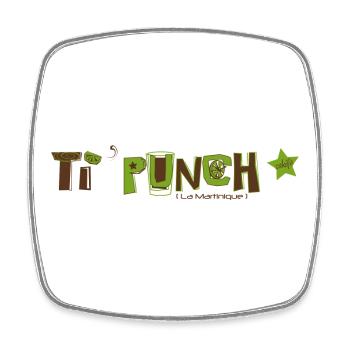 TI Punch La MARTINIQUE - Magnet carré - blanc - Devant