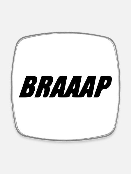 BRAAAP - Square fridge magnet - white