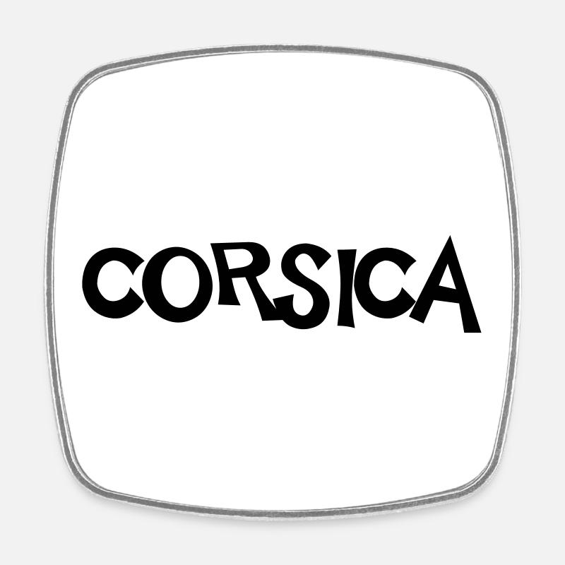 Corsica (V) - Magnet carré - blanc
