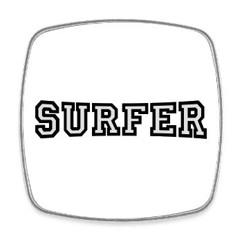 surfer - Square fridge magnet - white - Front