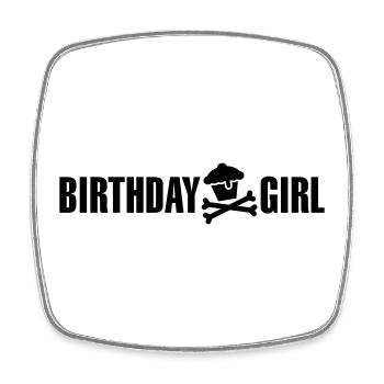 Fille d'anniversaire - Magnet carré - blanc - Devant
