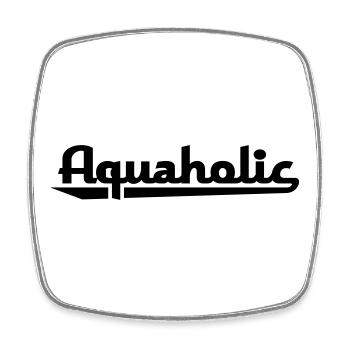 2541614 15910338 aquaholic - Viereckiger Kühlschrankmagnet - Weiß - Vorne