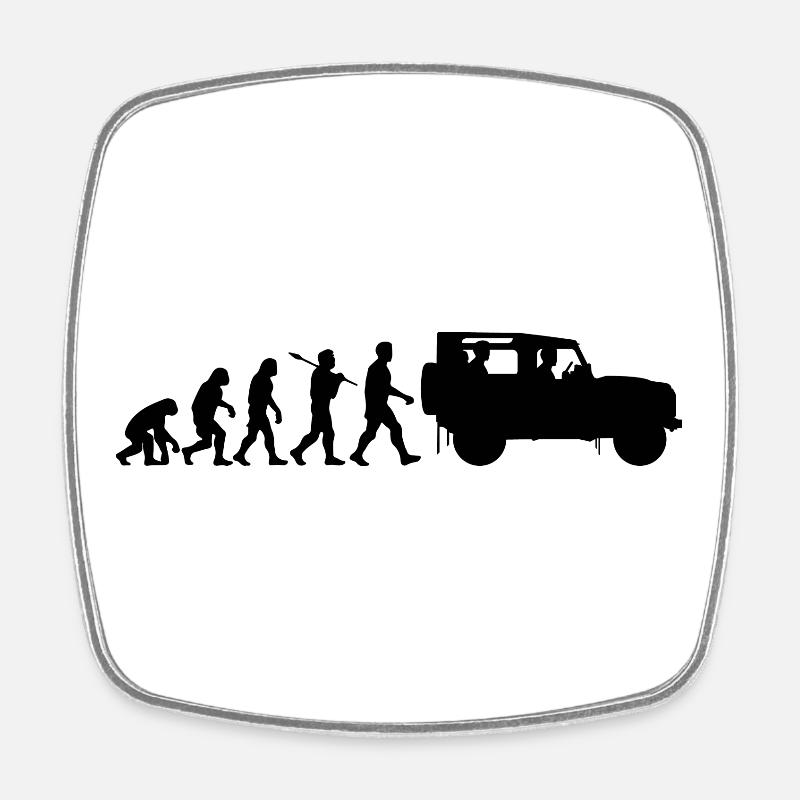 Defender 90 Evolution - Viereckiger Kühlschrankmagnet - Weiß