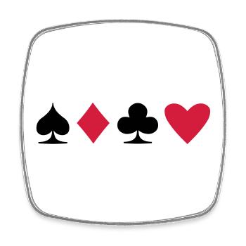 Poker Suit - Square fridge magnet - white - Front