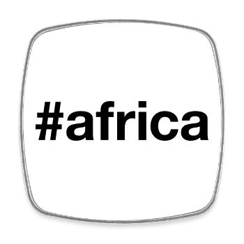 AFRIKA Hashtag Africa - Viereckiger Kühlschrankmagnet - Weiß - Vorne