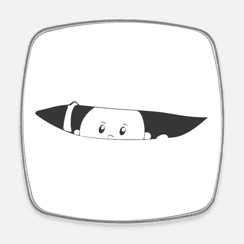 Saluer bébé - Magnet carré - blanc