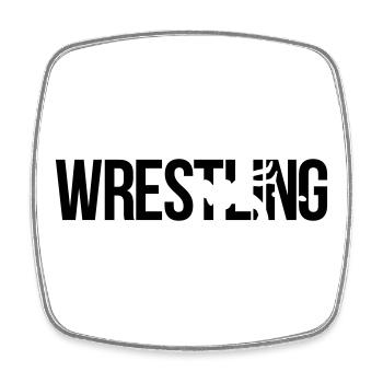 wrestling - Square fridge magnet - white - Front