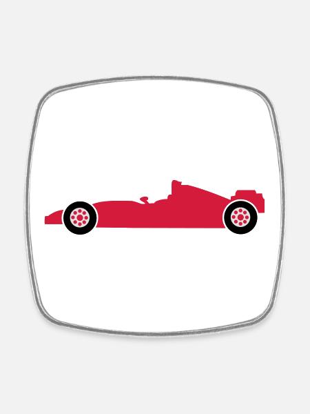 voiture - Magnet carré - blanc