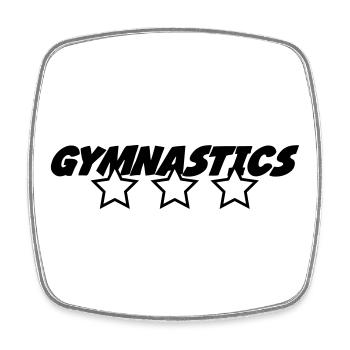 Gymnastics - Viereckiger Kühlschrankmagnet - Weiß - Vorne