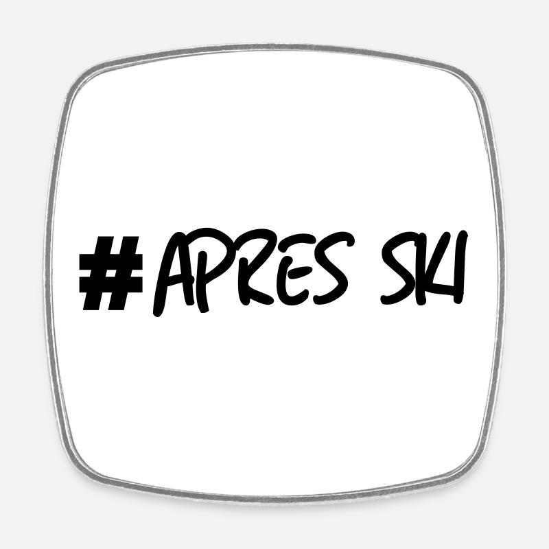 #Apresski - Viereckiger Kühlschrankmagnet - Weiß