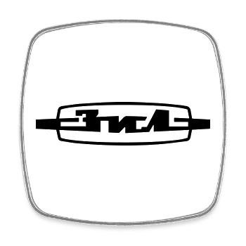 ZIL - Viereckiger Kühlschrankmagnet - Weiß - Vorne
