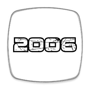 2006 - Viereckiger Kühlschrankmagnet - Weiß - Vorne