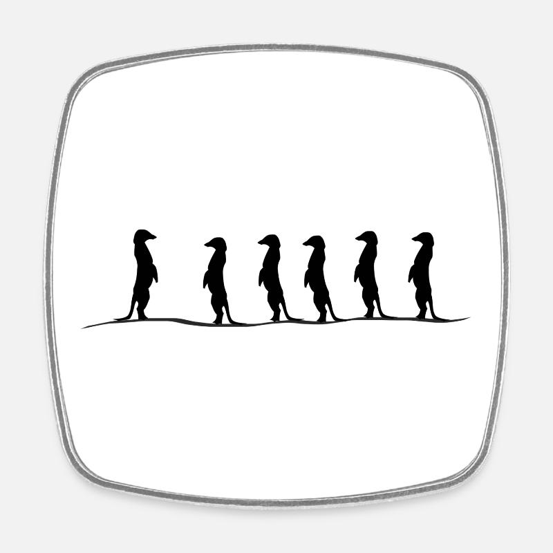 Erdmaennchen group - Square fridge magnet - white