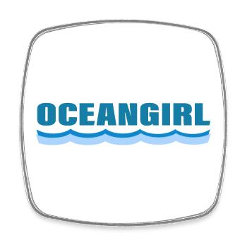 OCEANGIRL - Magnet carré - blanc - Devant