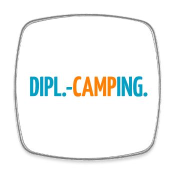Dipl.-Ing. Camper Fan Experte Camping Wohnmobil - Viereckiger Kühlschrankmagnet - Weiß - Vorne