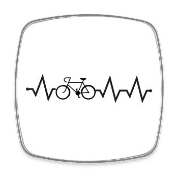 Bicycle is my life - Square fridge magnet - white - Front