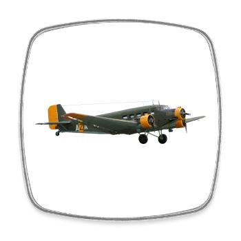 Ju 52 - Square fridge magnet - white - Front