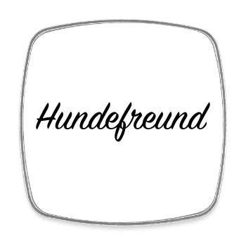 Hundefreund - Viereckiger Kühlschrankmagnet - Weiß - Vorne