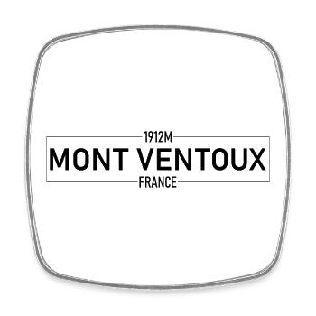 Mont Ventoux Premium Black - Viereckiger Kühlschrankmagnet - Weiß - Vorne